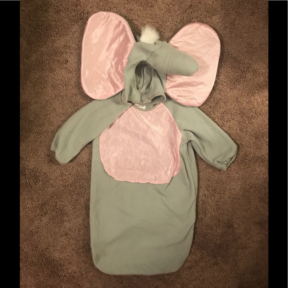 Baby elephant bunting costume